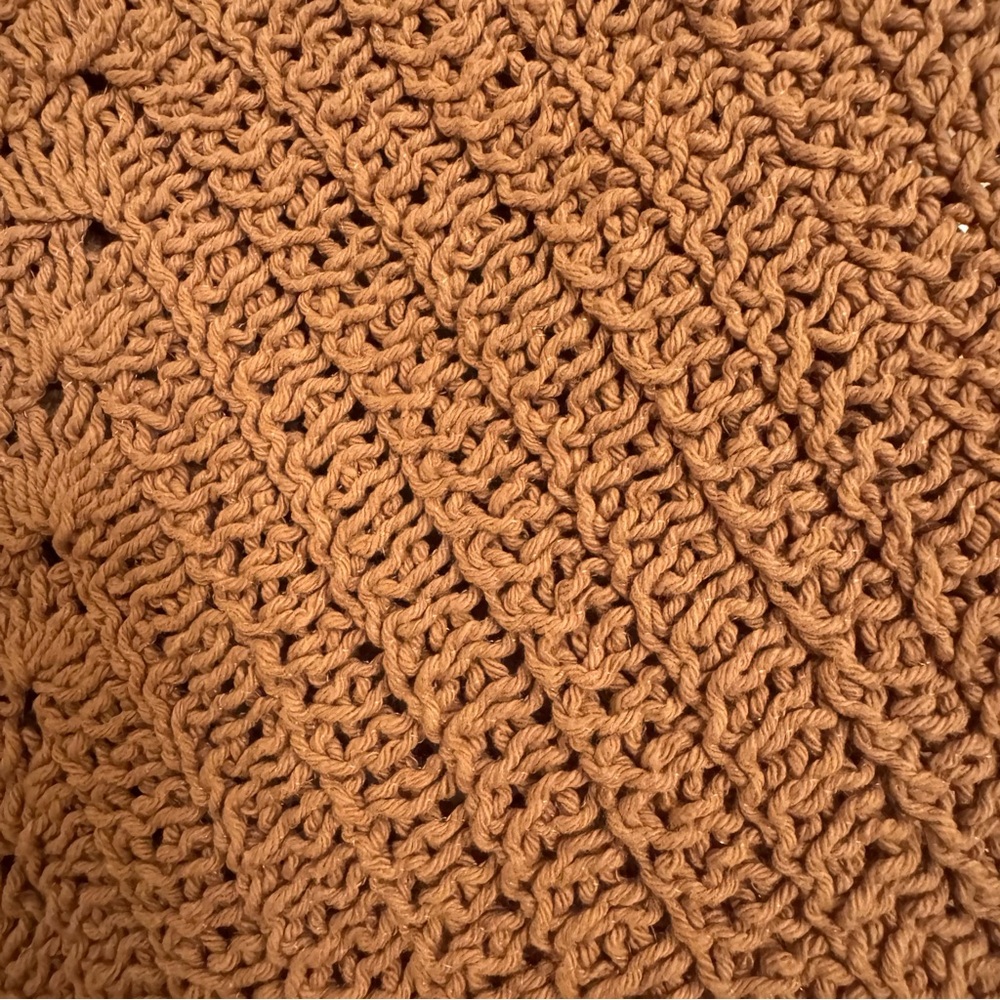 Crochet Button-Front Tank Top - Rust - Picture 6 of 7